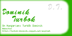 dominik turbok business card