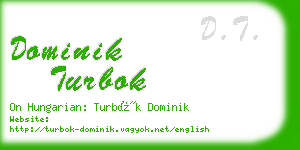 dominik turbok business card